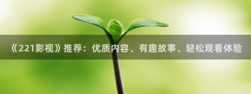 第九影院免费观看完整版：《221影视》推荐：优质内容、有趣故事、轻松观看体验